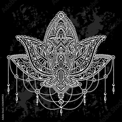 lotos tattoo vector