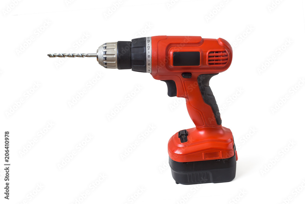 Orange electric drill