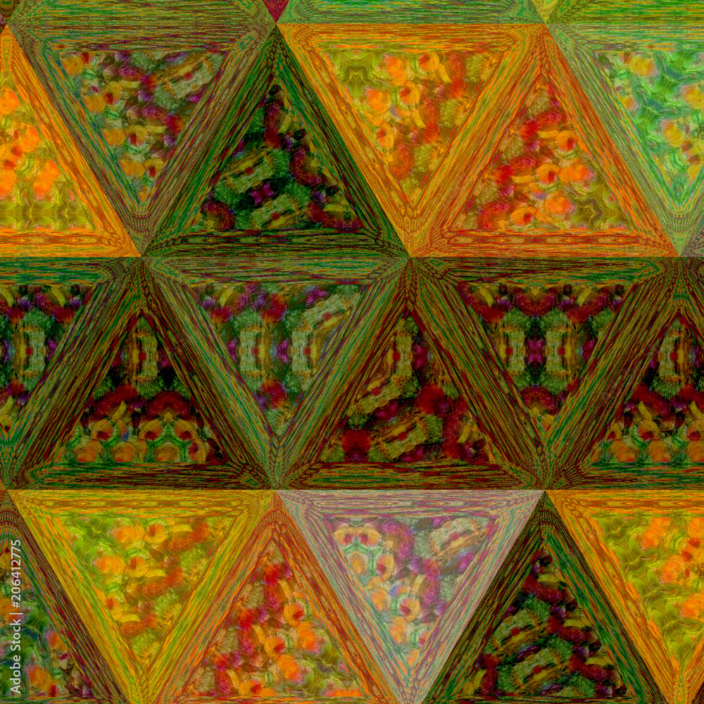 polygonal pattern of pale dark colors : ocher, brown, orange of autumn maple polygonal pattern of pale dark colors : ocher, brown, orange of autumn maple