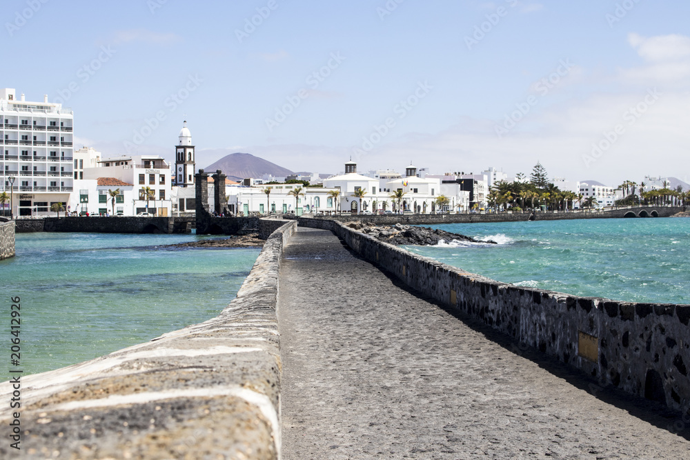 Arrecife city on spanish lanzarote island
