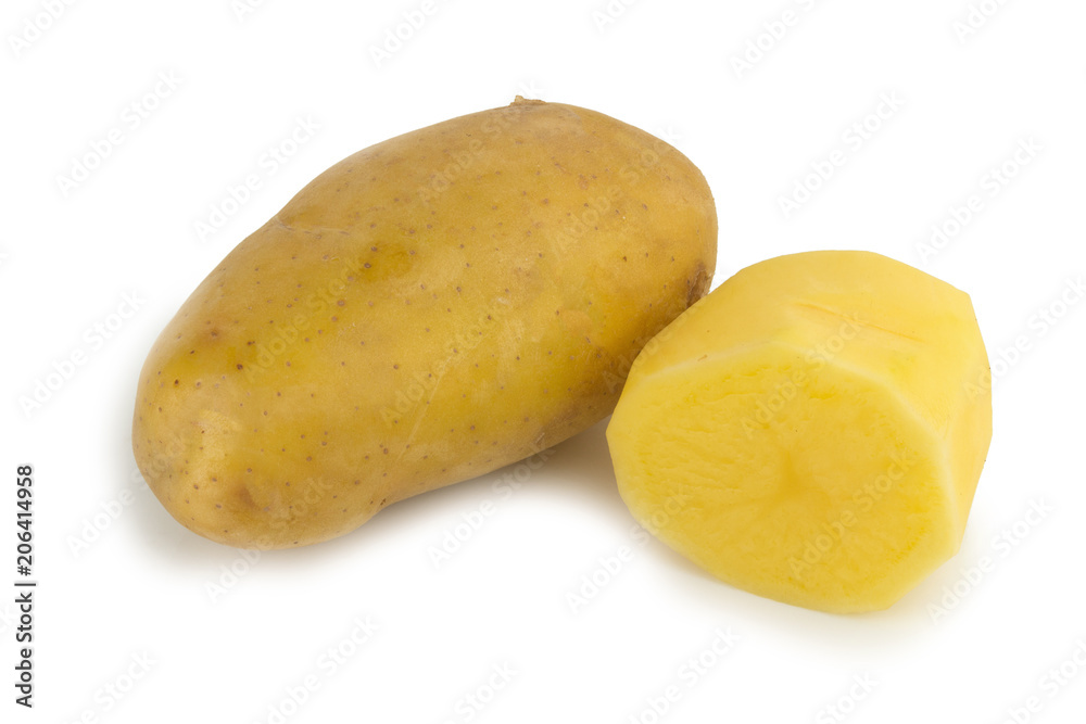 potato fresh half potato isolated on white background
