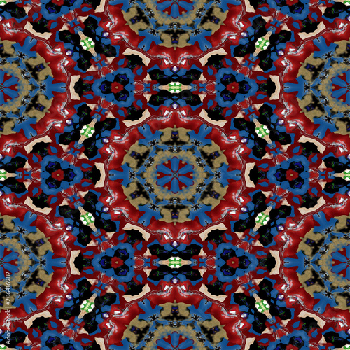 Spot kaleidoscopic seamless generated hires texture