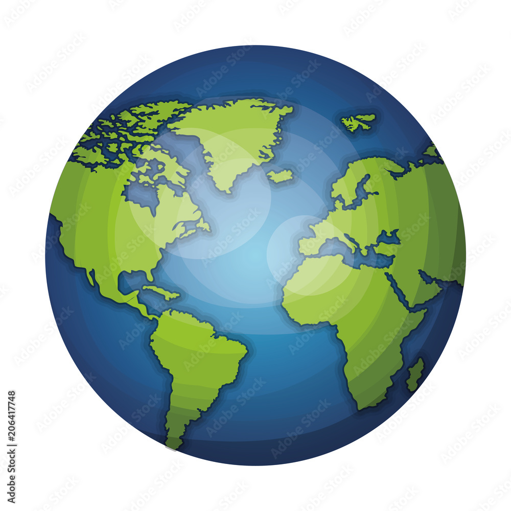 Naklejka premium world planet earth icon vector illustration design