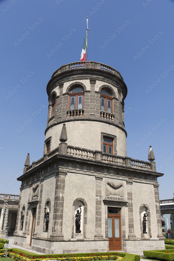Mexican Castle In Spring Summer, Mexico City