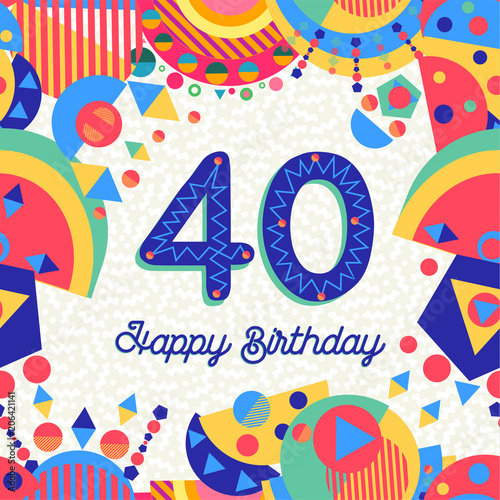 Photography 40 forty year birthday party greeting card