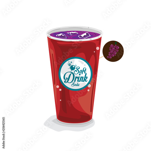 fastfood grape cup glass soft drink soda drawing graphic object