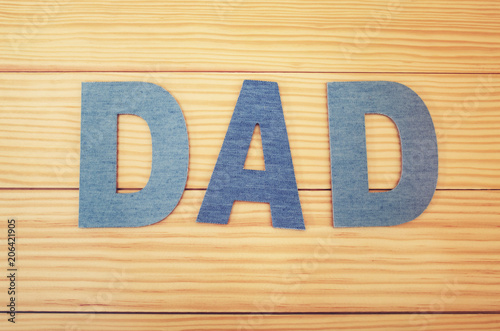 Father's day celebration theme with DAD letters