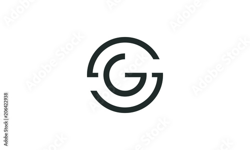line art letter SG logo