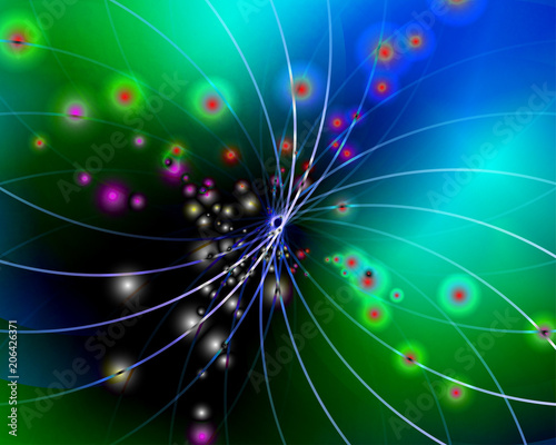 Abstract vector background composed of simple elements