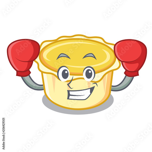 Boxing egg tart character cartoon