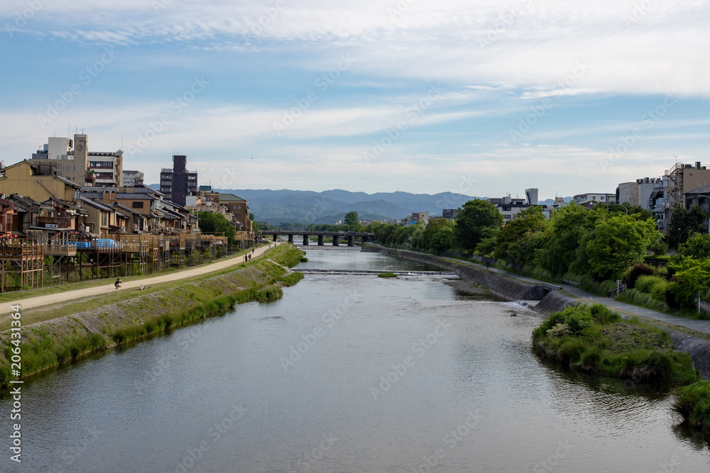 京都四条大橋からの景色