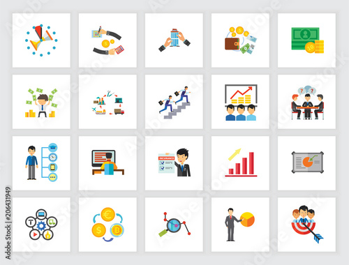 Career icon set. Can be used for topics like effectiveness, management, business, job