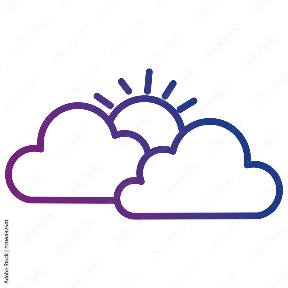 clouds sky with sun vector illustration design clouds sky with sun vector illustration design