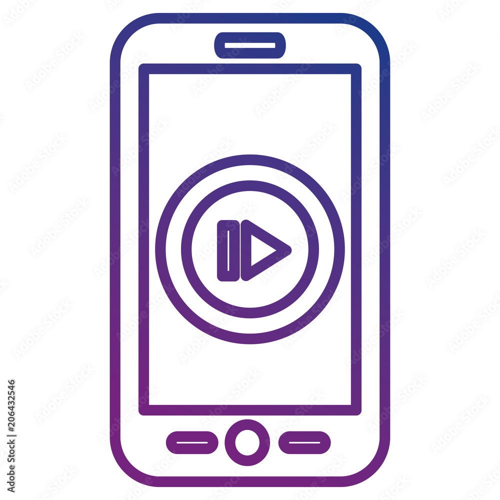 smartphone device with media player button vector illustration design smartphone device with media player button vector illustration design