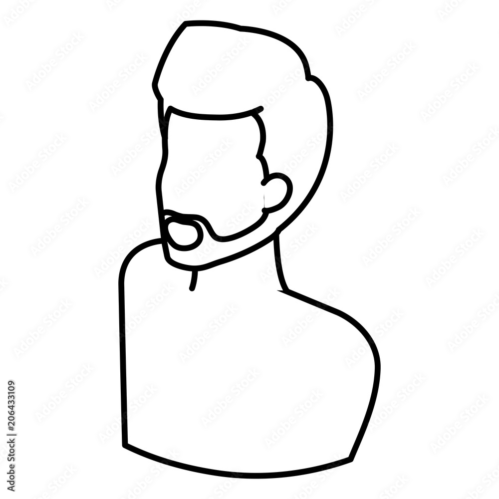 young man shirtless avatar character vector illustration design young man shirtless avatar character vector illustration design