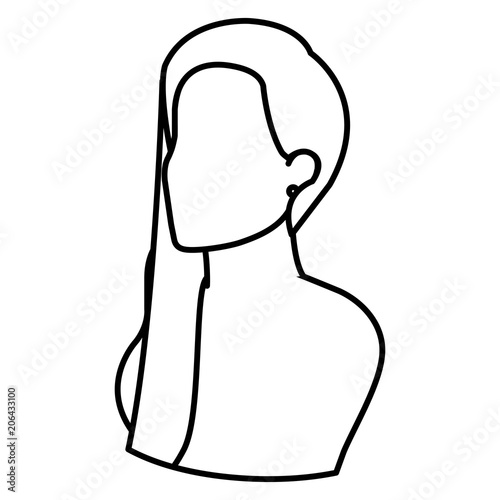 Wallpaper Mural beautiful and young woman shirtless character vector illustration design Torontodigital.ca