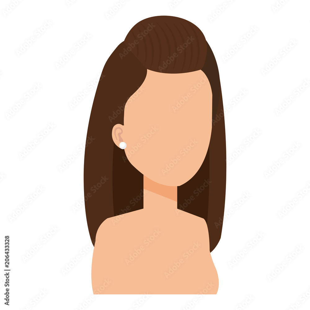 beautiful and young woman shirtless character vector illustration design beautiful and young woman shirtless character vector illustration design