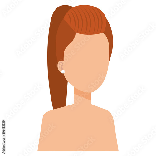 young man shirtless avatar character vector illustration design