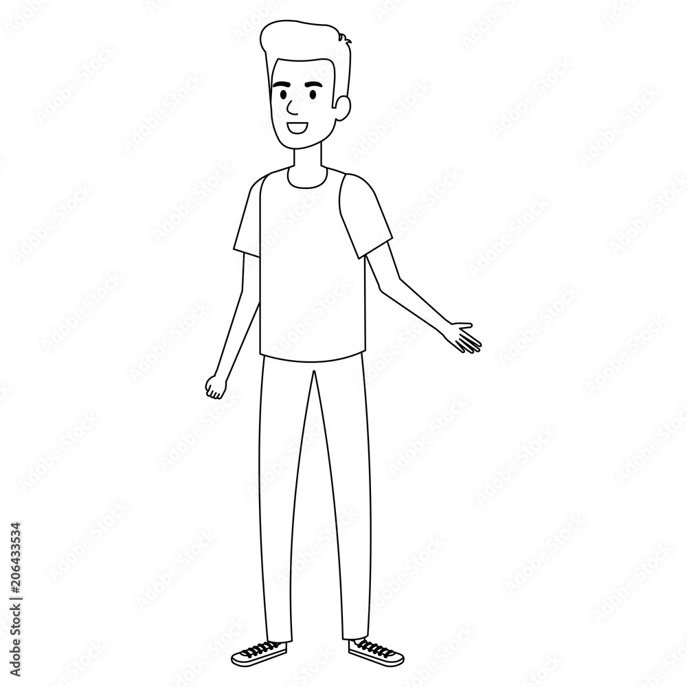 young man avatar character vector illustration design young man avatar character vector illustration design