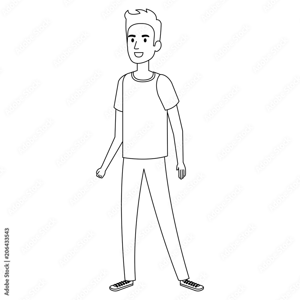 young man avatar character vector illustration design young man avatar character vector illustration design
