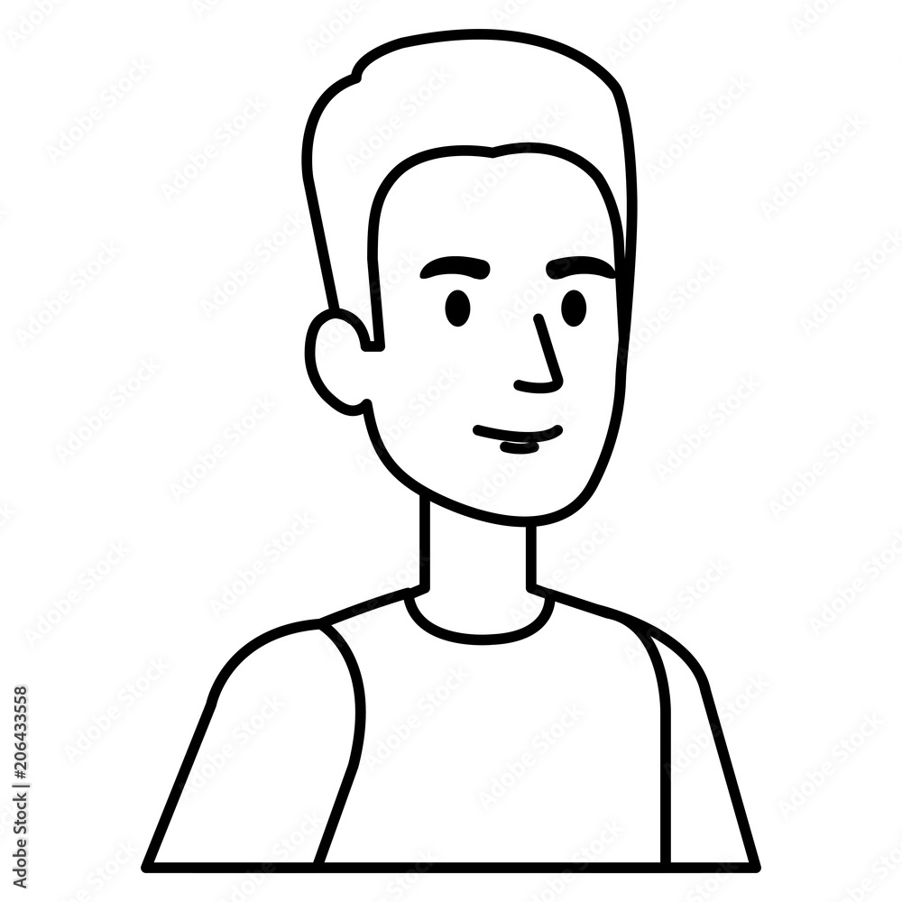young man avatar character vector illustration design young man avatar character vector illustration design