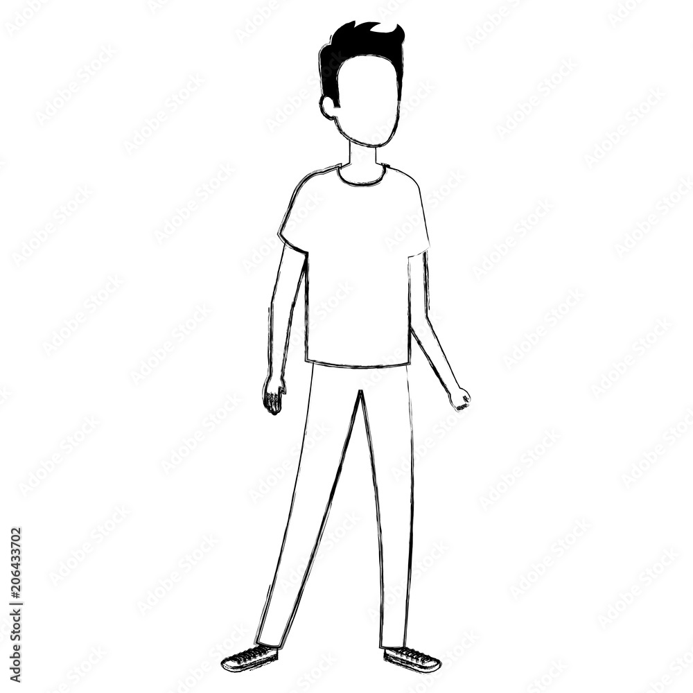young man avatar character vector illustration design young man avatar character vector illustration design