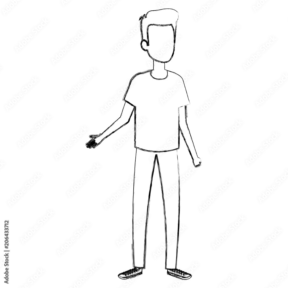 young man avatar character vector illustration design young man avatar character vector illustration design