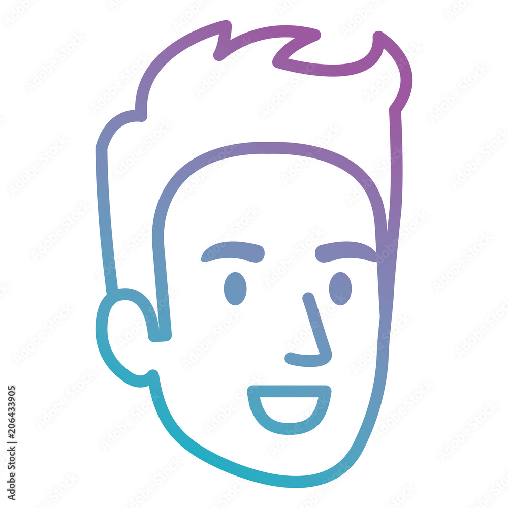 young man head avatar character vector illustration design young man head avatar character vector illustration design