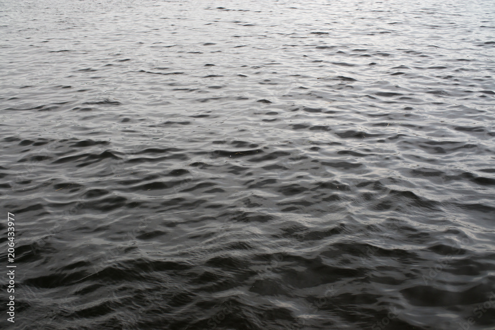 water with waves. the surface of the water is rippling