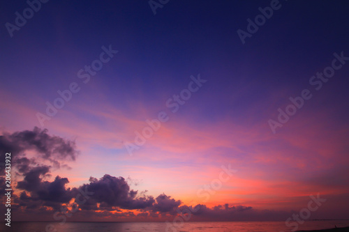 Beautiful sky at twilight time for background