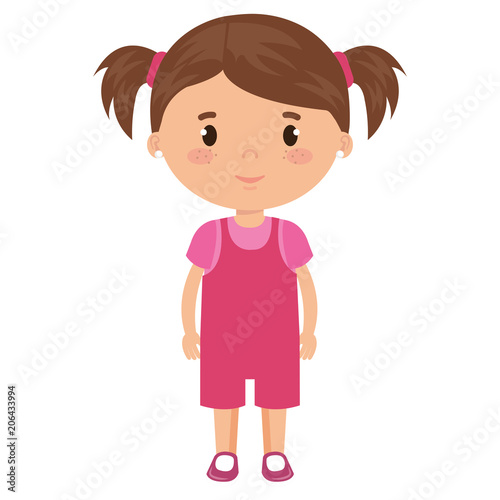little girl daughter character vector illustration design
