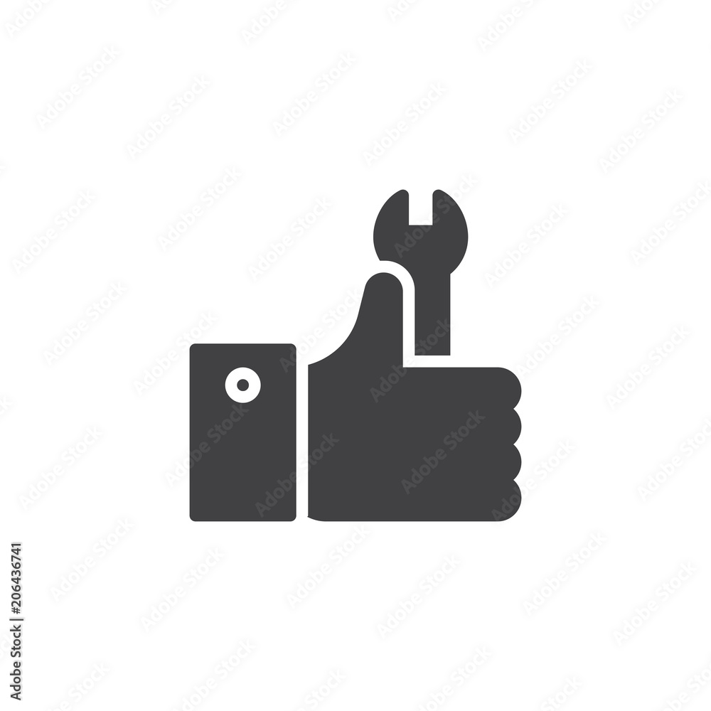 Spanner Service Hand vector icon. filled flat sign for mobile concept and web design. Repair service simple solid icon. Symbol, logo illustration. Pixel perfect vector graphics Spanner Service Hand vector icon. filled flat sign for mobile concept and web design. Repair service simple solid icon. Symbol, logo illustration. Pixel perfect vector graphics