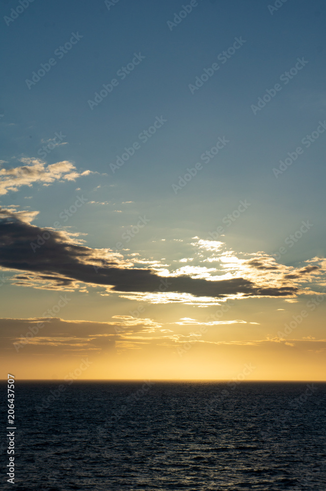 バルト海で見た夕日