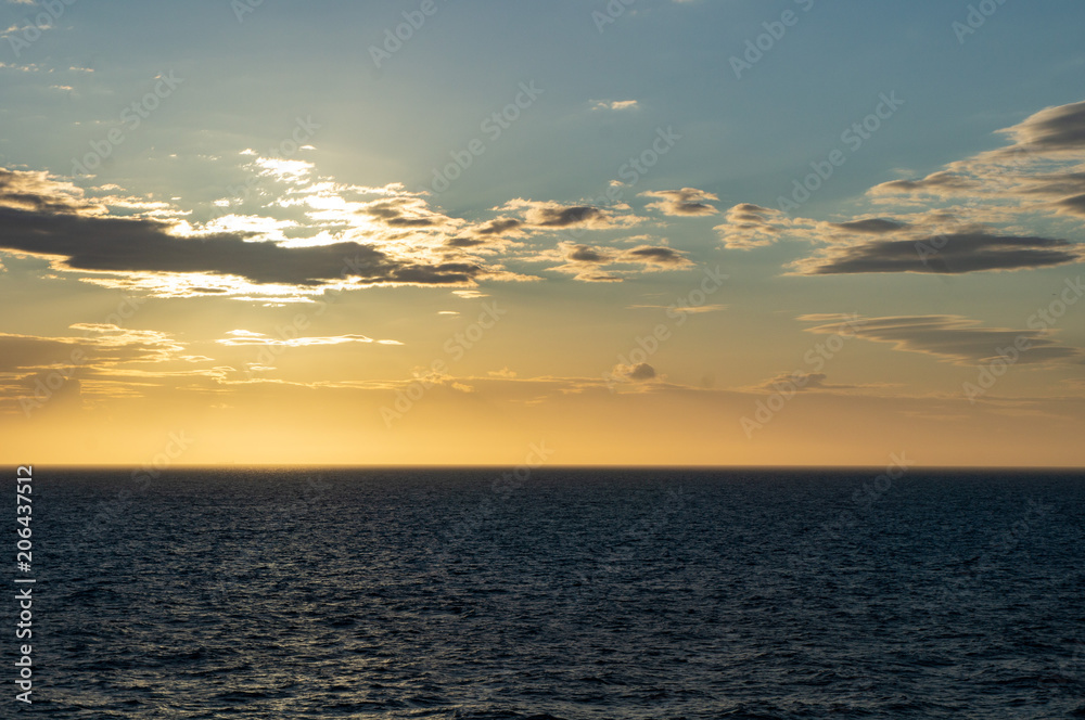 バルト海で見た夕日