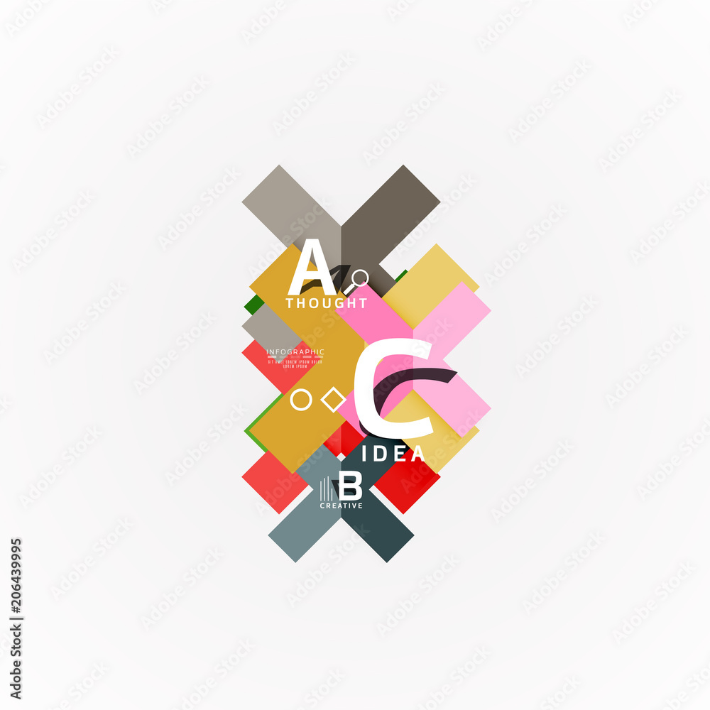 Paper infographic banner template with a b c options, infographics elements Paper infographic banner template with a b c options, infographics elements