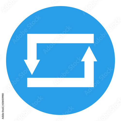 Repeat, repost, refresh, reload, reply, retweet button. Vector icon. photo