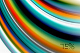 Rainbow color waves, vector blurred abstract background