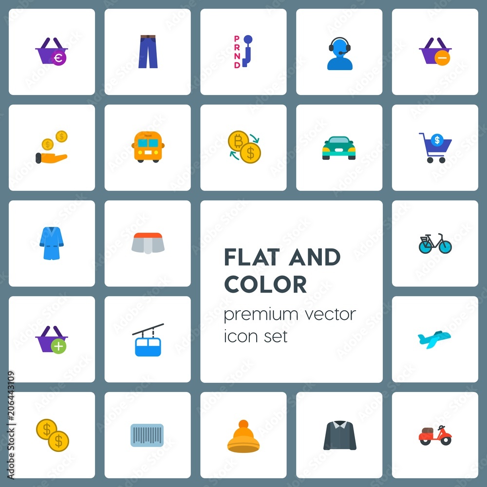 Modern Simple Set of transports, clothes, money, shopping Vector flat Icons. Contains such Icons as  aircraft,  airplane,  young, train,  usd and more on grey background. Fully Editable. Pixel Perfect
