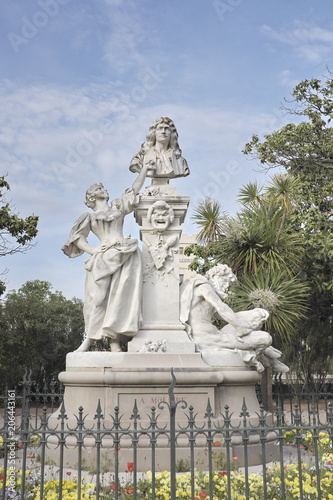 Statue de Moli  re Jean Baptiste Poquelin 1622-1673 P  zenas  France.