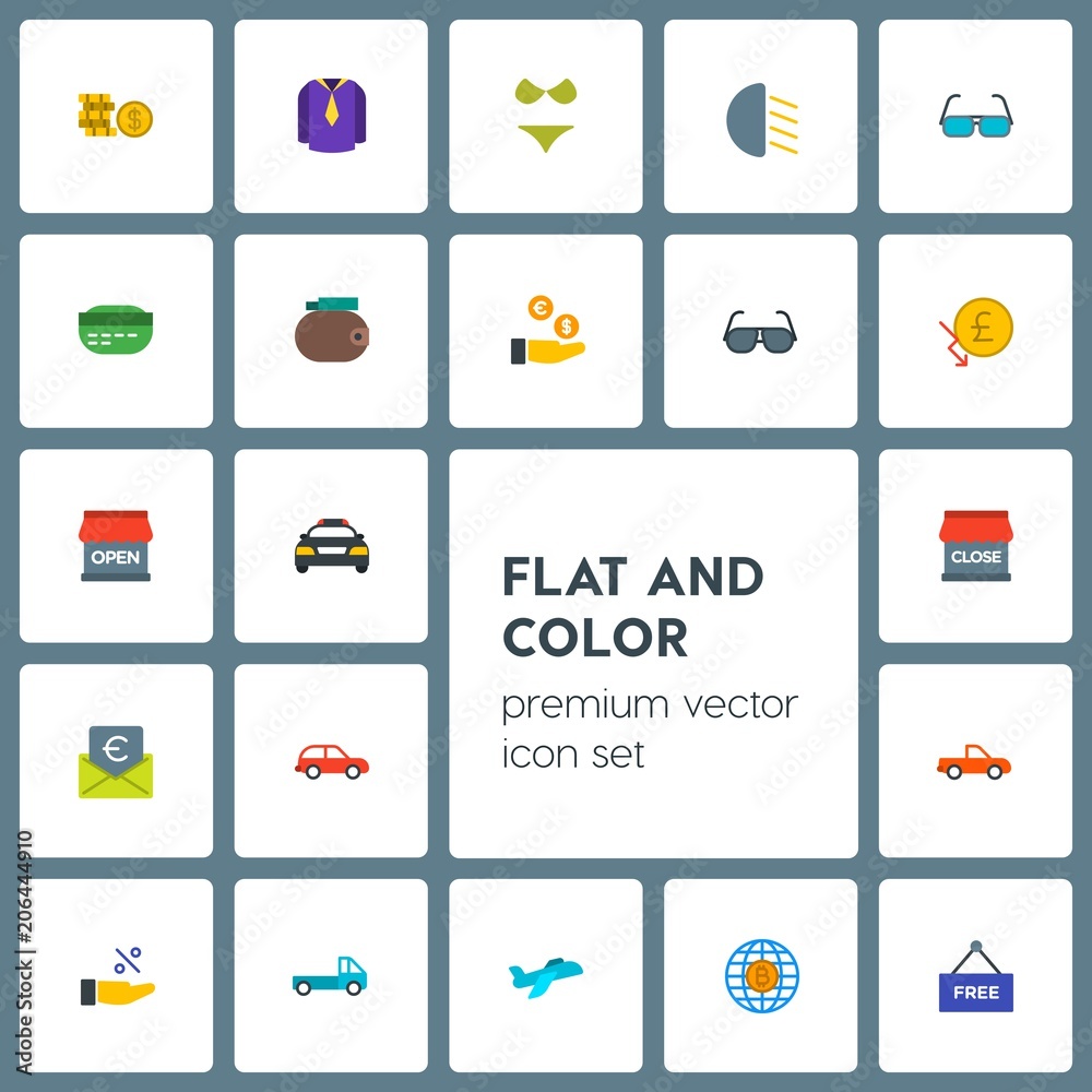 Modern Simple Set of transports, clothes, money, shopping Vector flat Icons. Contains such Icons as cash,  money,  label,  world, internet and more on grey background. Fully Editable. Pixel Perfect