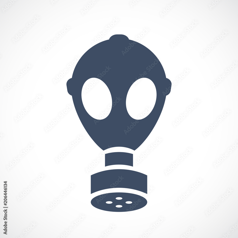 Old gas mask vector icon Old gas mask vector icon