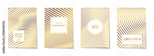 Abstract gold glitter geome...
