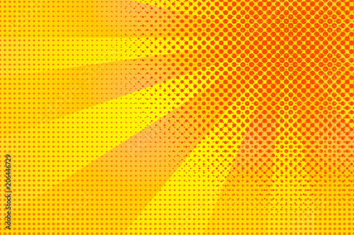 Explosion vector illustration. Retro pop art background with dots. Light rays.