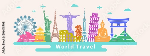 World Travel Banner vector