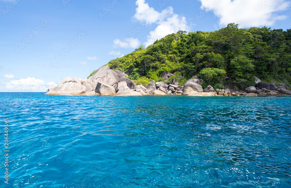 Rocks , sea and blue sky