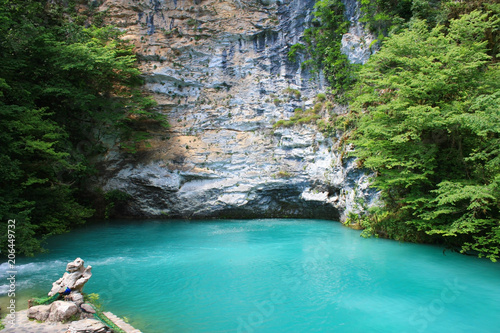 Beautiful mountain lake in Abkhazia
