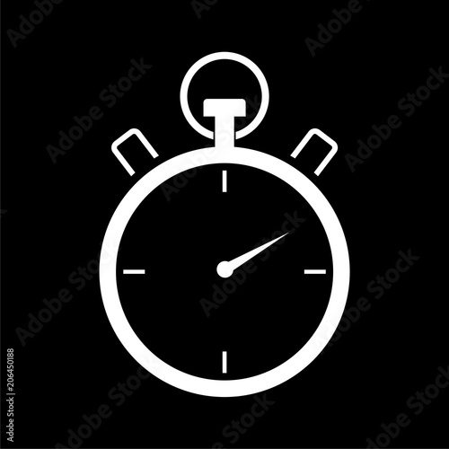 Timer icon, Stop watch icon on dark background