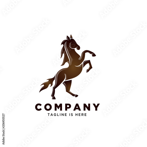 elegant Standing horse logo