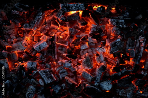 hot charcoals