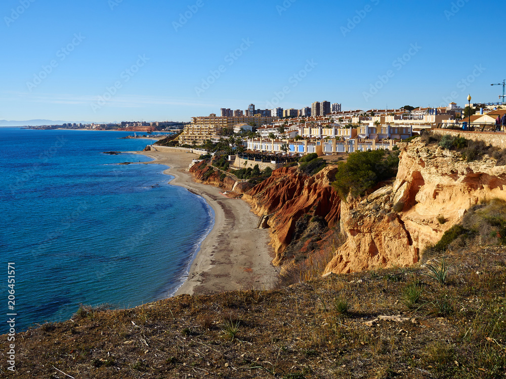Fototapeta premium Popular summer travel destination Campoamor Orihuela Coast Spain